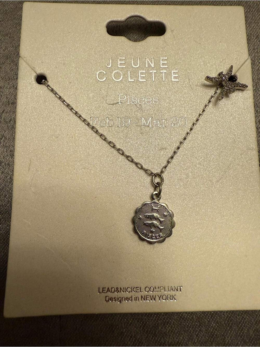 Pisces Silver Zodiac Pendant Necklace